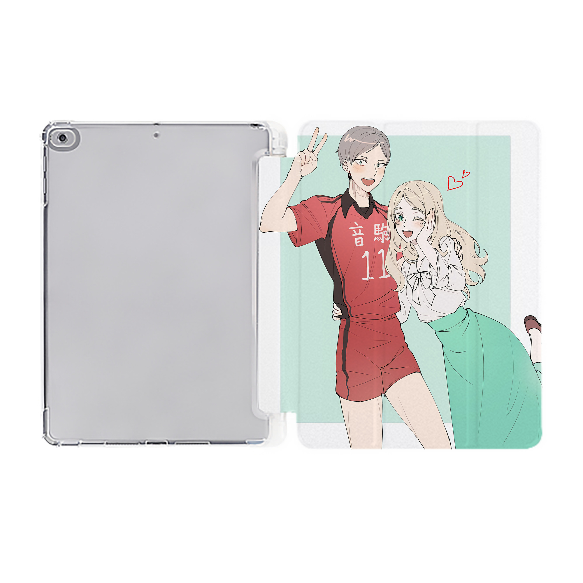 （画像用） ハイキュー!! Haikyu!! IPad ケース ペン収納付き 三つ折りスタンド PUレザー×シリコン 対応機種9.5/10.5/10.9インチ